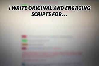 write a creative script for your film