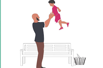 draw realistic and flat illustration for anything