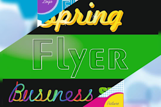 creative a flyer brochure and modern social media post