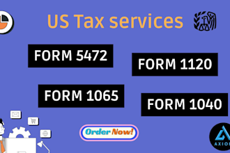 prepare and file US tax returns, form 5472 and 1120