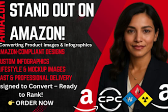 design amazon product listing images, amazon ebc,  and infographics that convert