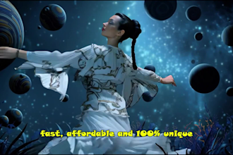 create a cinematic or psychedelic ai generated music video