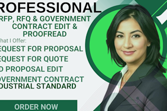 edit rfp, rfq government contract, proofread tender proposal template