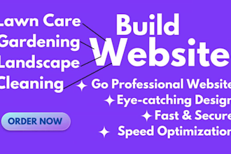 design lawncare, gardening, landscaping, cleaning web using wordpress elementor