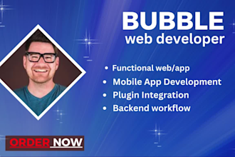 be bubble io app developer, bubble mvp, bubble website, bubble saas developer