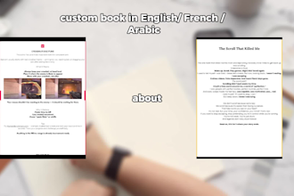 write and design custom book for you