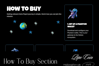 create meme coin website, pepe website, meme coin landing page