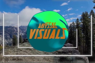 create landscape themed dj visuals with 3d logo animations