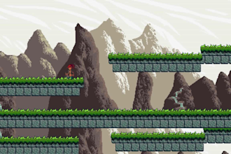 draw pixel art background tileset animated gif for video game environment scene