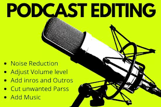 do podcast editing, noise reduction, fix and audio clean up