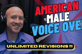 provide american male voice over for video narration