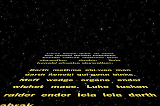 do cinematic film or book promo trailer using star wars movie