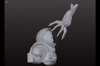 create a 3d character model ready for you