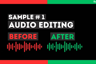 edit and make your voice clip clear, noiseless,  repair and clean audio