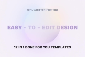 provide social media manager starter kit premade template