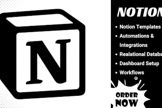 create custom notion templates, notion expert, project management
