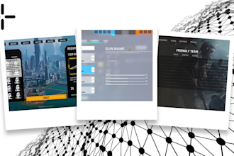 design professional UI UX roblox, unreal, unity web3 ads or mobile game for you
