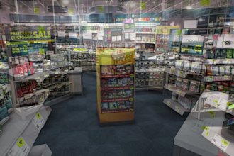 design 3d gadget store, mobile phone store, 3d phone store, gadget store layout
