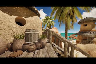 make 3d environment 3d landscape design game asset in blender