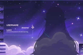 do custom animated overlays, personalized logo animated alerts facecam overlays