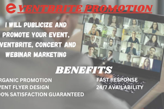manage and promote your eventbrite, meetup events and stunning banner design