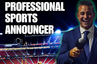 record a sports or esports announcer voiceover