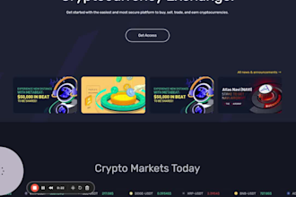 design crypto exchange, nft, token, pepe with wordpress, react js
