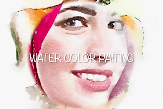 water color portrait painting