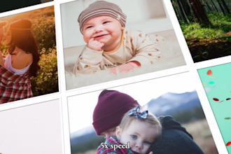 create mosaic photo reveal video