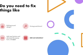 fix HTML CSS and javascript related bugs or problems