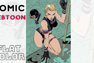 add flat colors to your illustration, comic or webtoon