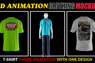 do hoodies 3d mockup animation for website and e commerse