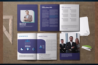 design company profile, annual report, brochure and catalog