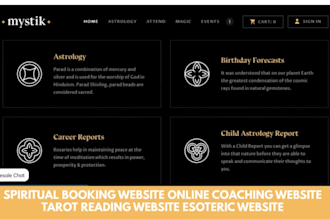 spiritual booking website online coaching website esoteric tarot reading website
