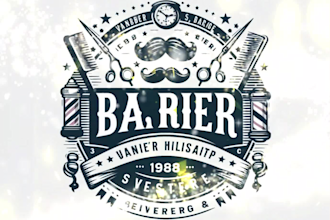 design modern high quality gorgeous barber logo