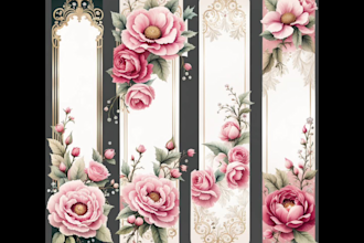 design vintage bookmark design ready to print