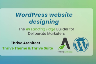 built wordpress web using thrive architect and thrive themes
