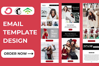 design custom kit email newsletter template on convertkit klaviyo and mailchimp