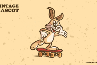 do vintage mascot logo, retro cartoon character illustration for your brand