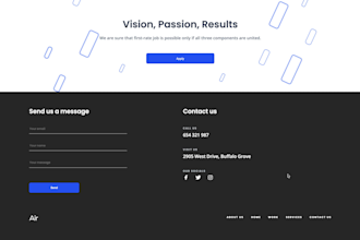 create a modern, responsive landing page using HTML scss js bem or wordpress acf