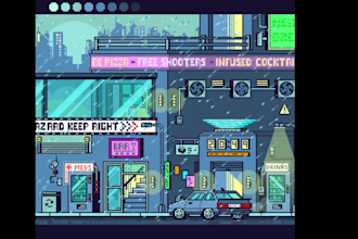 do 8bit 16bit 32bit 2d pixel art animation background wallpaper animated gif