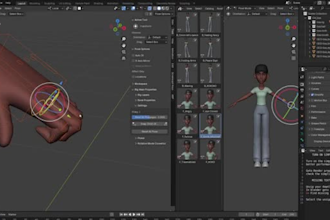 daz3d rig, manual rig,blender rig3d for ue5, animate, maya, arkit52,rig3d for wd