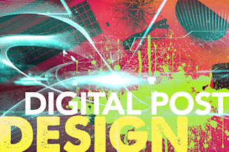 design digital post flyer