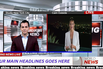 create breaking news video with ai spokesperson in english french or any languag