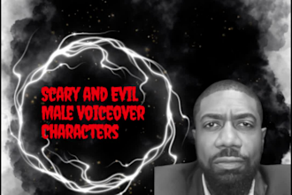 record your deep, scary, evil male character
