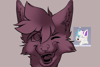 draw your furry art headshot