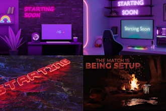 design twitch overlay, animated stream overlay, twitch logo, kick, screens
