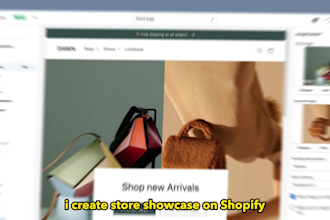 create a showcase site with shopify
