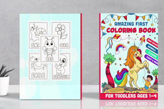 activity and coloring book design for amazon KDP