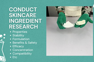 conduct skincare ingredient research